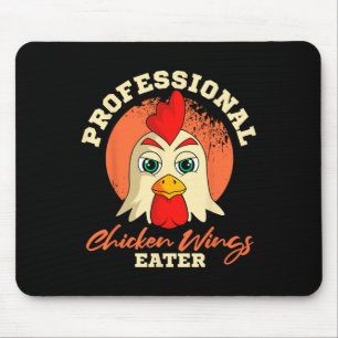 Chicken Wings Eater Retro Vintage Byrbeque Buffalo Mouse Pad