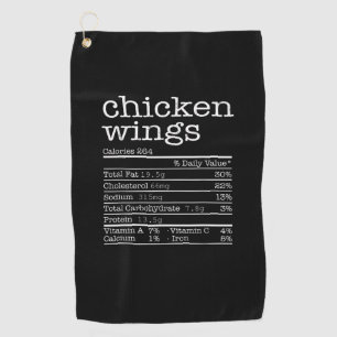 Chicken Wings Nutrition Facts Thanksgiving Christm Golf Towel