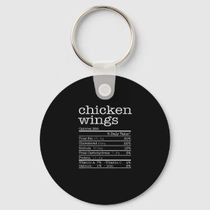 Chicken Wings Nutrition Facts Thanksgiving Christm Key Ring
