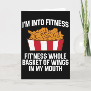 Chicken Wings Quote Hot Wing Fast Food Funny Chick Card