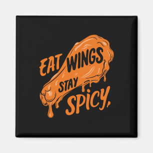 Chicken Wings Wing Hot Cooked Chicken Fast Food Magnet