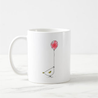 Chicken with balloon sketch coffee mug