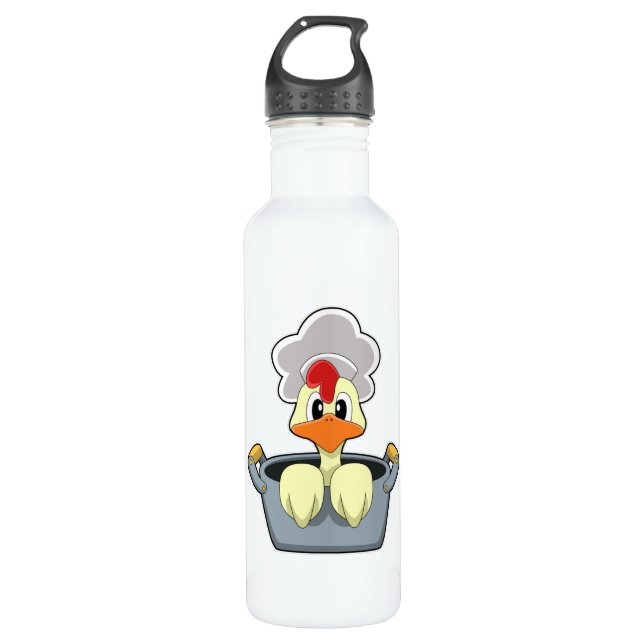 Chicken with Cooking pot 710 Ml Water Bottle (Front)