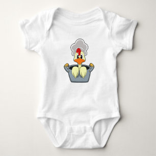 Chicken with Cooking pot Baby Bodysuit