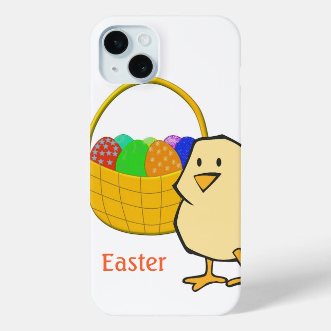 Chicken with Easter Basket of Eggs Case-Mate iPhone Case (Back)