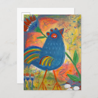 Chicken with her Eggs Postcard