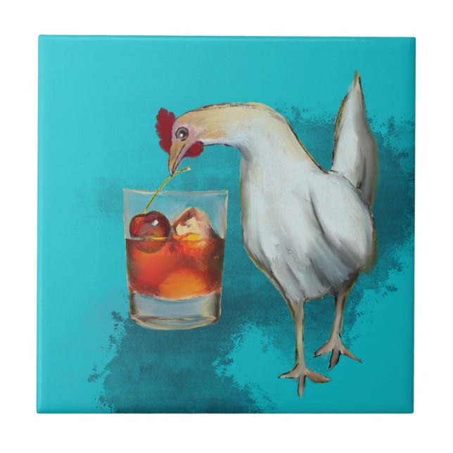 Chicken with Manhattan Ceramic Tile (Front)