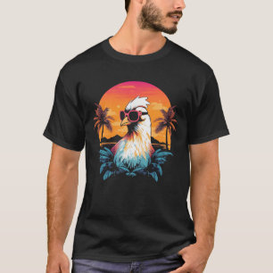 Chicken with sunglasses at the beach T-Shirt