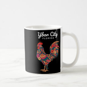 Chicken Ybor City Tropical Rooster, Floral Florida Coffee Mug