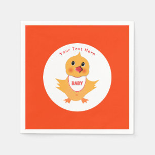Chicken Yellow Baby Chick Personalised Napkin
