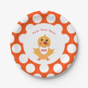 Chicken Yellow Baby Chick Personalised Paper Plate