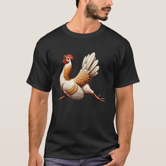 Chicken Yoga Pose T-Shirt (Front)