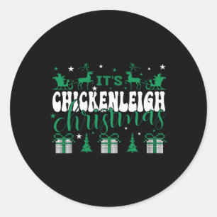 Chickenleigh It's Christmas Tee Xmas Matching Fami Classic Round Sticker
