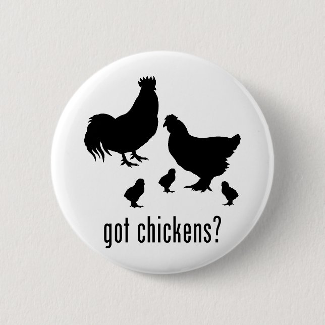 Chickens 6 Cm Round Badge (Front)