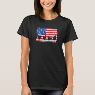 Chickens American Flag Funny Chicken Owner Patriot T-Shirt