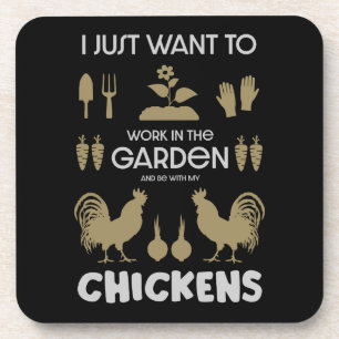 Chickens And Gardening Coaster