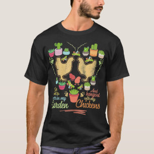 Chickens And Gardening Succulent Plant Lover Cute T-Shirt