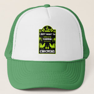 Chickens And Gardening Trucker Hat