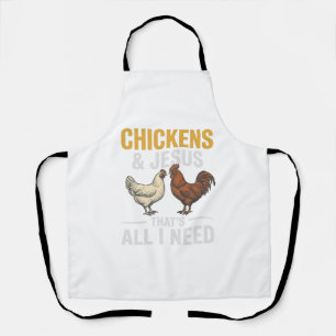 Chickens And Jesus Vintage Farm Faith Shirt_1 Apron