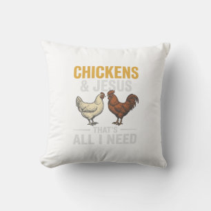 Chickens And Jesus Vintage Farm Faith Shirt_1 Cushion