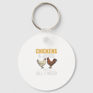 Chickens And Jesus Vintage Farm Faith Shirt_1 Key Ring
