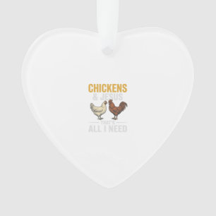 Chickens And Jesus Vintage Farm Faith Shirt_1 Ornament