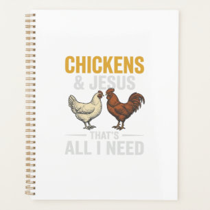 Chickens And Jesus Vintage Farm Faith Shirt_1 Planner