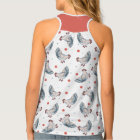 Chickens And Polka Dots Racerback Tank Top