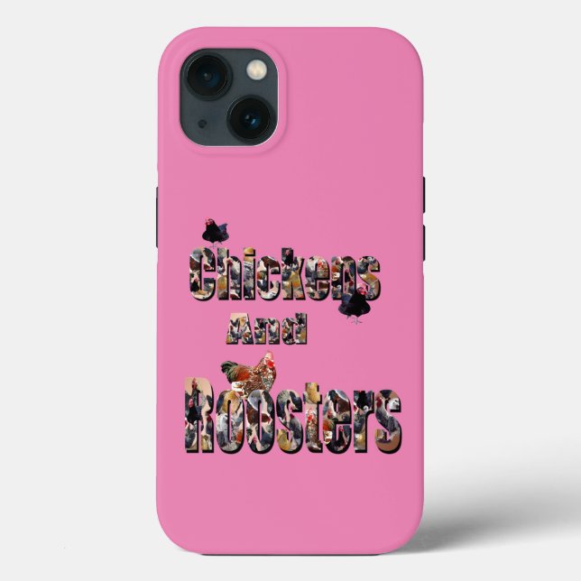 Chickens And Roosters, iPhone 13 Case  (Back)