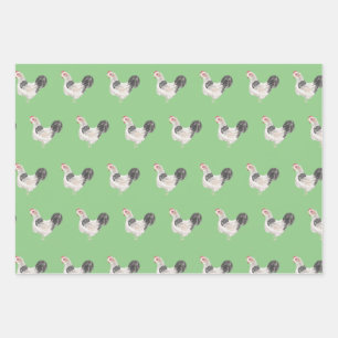 Chickens And Roosters  Wrapping Paper Sheet