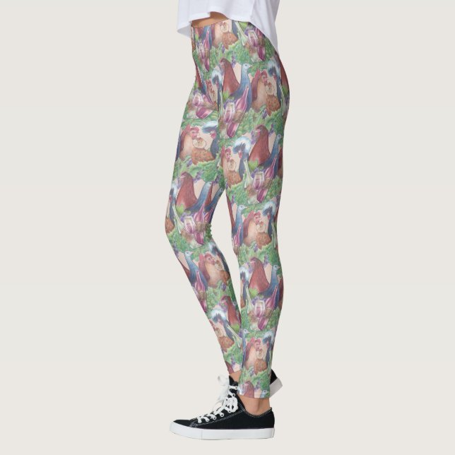 Chickens and Wine Leggings (Left)