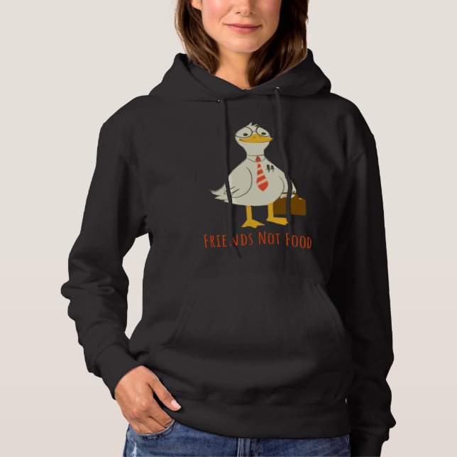 Chickens Are Friends Not Food  Cute Vegans & Veget Hoodie (Front)