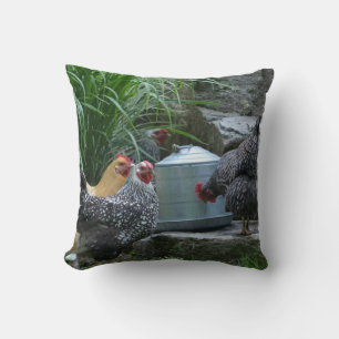 Chickens At The Water Cooler Pillow