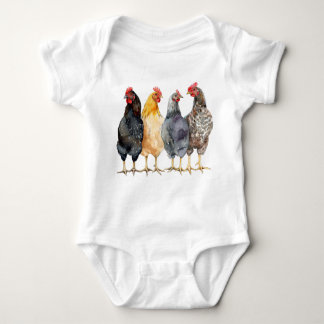 Chickens Baby Farmer Bodysuit, Country Toddler Tee