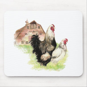 Chickens & Barn Farm Scene to Customise Mouse Pad