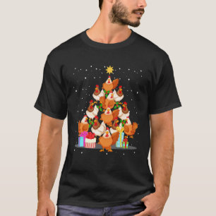 Chickens Christmas Tree Ornament Decor Xmas T-Shirt