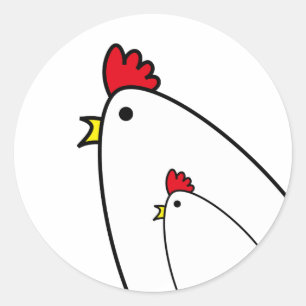 Chickens Classic Round Sticker
