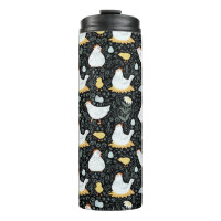 Chickens Dreaming in the Coop in Black