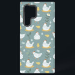 Chickens Dreaming in the Coop in Teal  Samsung Galaxy Case<br><div class="desc">Looking for the perfect, cute chicken design? These stylized hens and chicks are modern and chic on a teal background covered with little bits of nature. The birds are the stars of the show, but this pattern is so full of little bits of the outdoors from plants to sunshine to...</div>