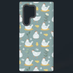Chickens Dreaming in the Coop in Teal  Samsung Galaxy Case<br><div class="desc">Looking for the perfect, cute chicken design? These stylized hens and chicks are modern and chic on a teal background covered with little bits of nature. The birds are the stars of the show, but this pattern is so full of little bits of the outdoors from plants to sunshine to...</div>