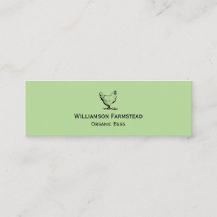 Chickens Farm Farmers Market Organic Eggs Mini Business Card