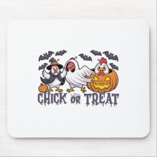 Chickens Ghost Witch Halloween Costume Chick Or Tr Mouse Pad