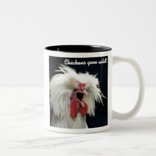 Chickens Gone Wild #2 Two-Tone Coffee Mug