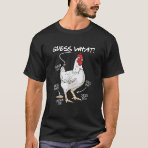 Chickens Guess What Chicken Butt Cute Farm Animal T-Shirt