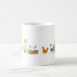 Chickens in the Meadow Mug