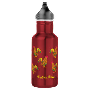 Chickens Kid Water Bottle with Name