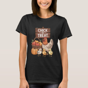 Chicken's Lovers Fall Halloween Chick or Treat Har T-Shirt
