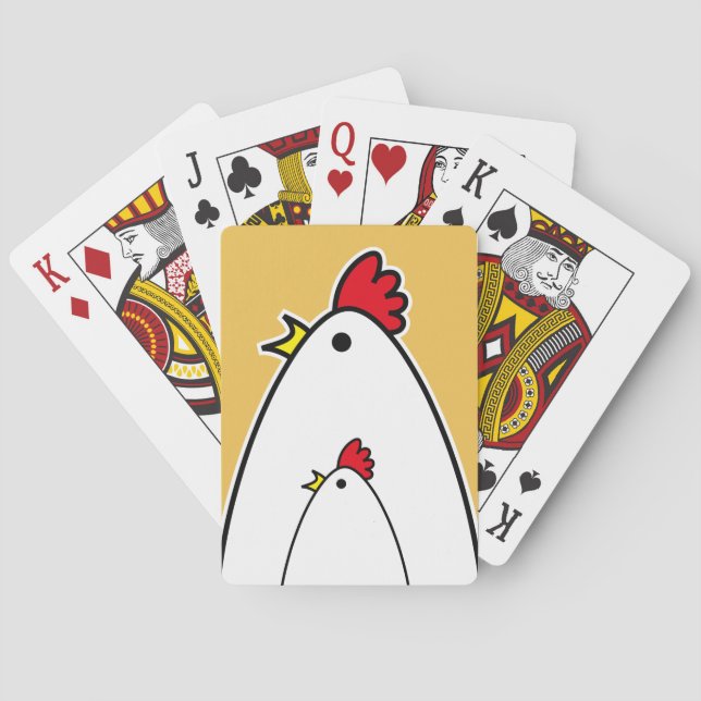 Chickens Playing Cards (Back)