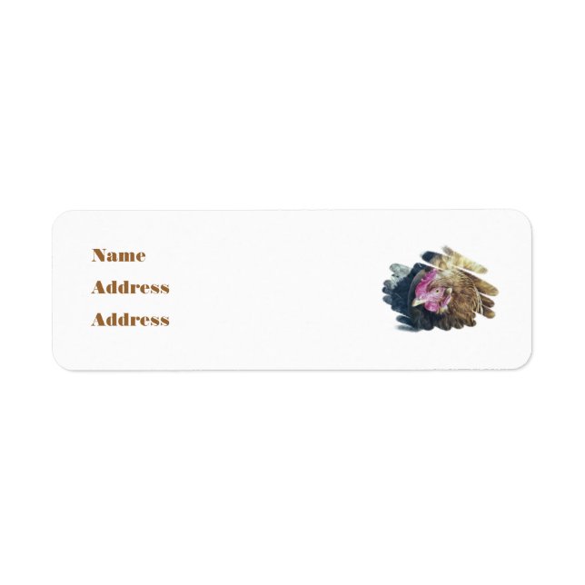 CHICKENS RETURN ADDRESS LABEL (Front)