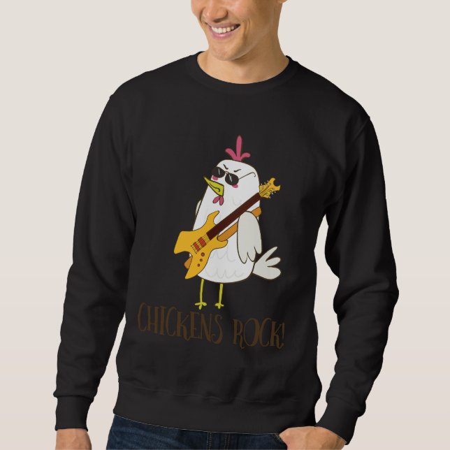 Chickens Rock Cute Chicken   Sweatshirt (Front)